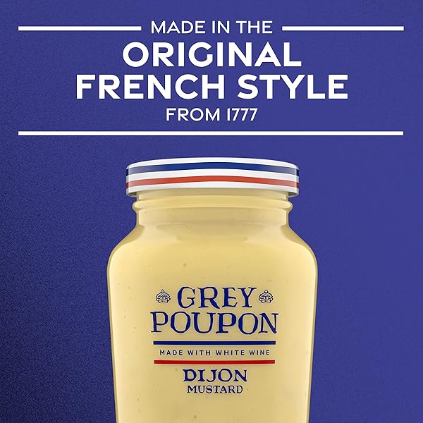 GREY POUPON DIJON MUSTARD, 8 OZ. JAR
