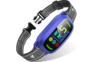 Dog Bark Collar, FAFAFROG Rechargeable Smart Collar, Anti Barking Training Collar with 5 Adjustable Sensitivity Beep Vibration Shock, Bark Collar for Large Medium Small Dogs (Purple)