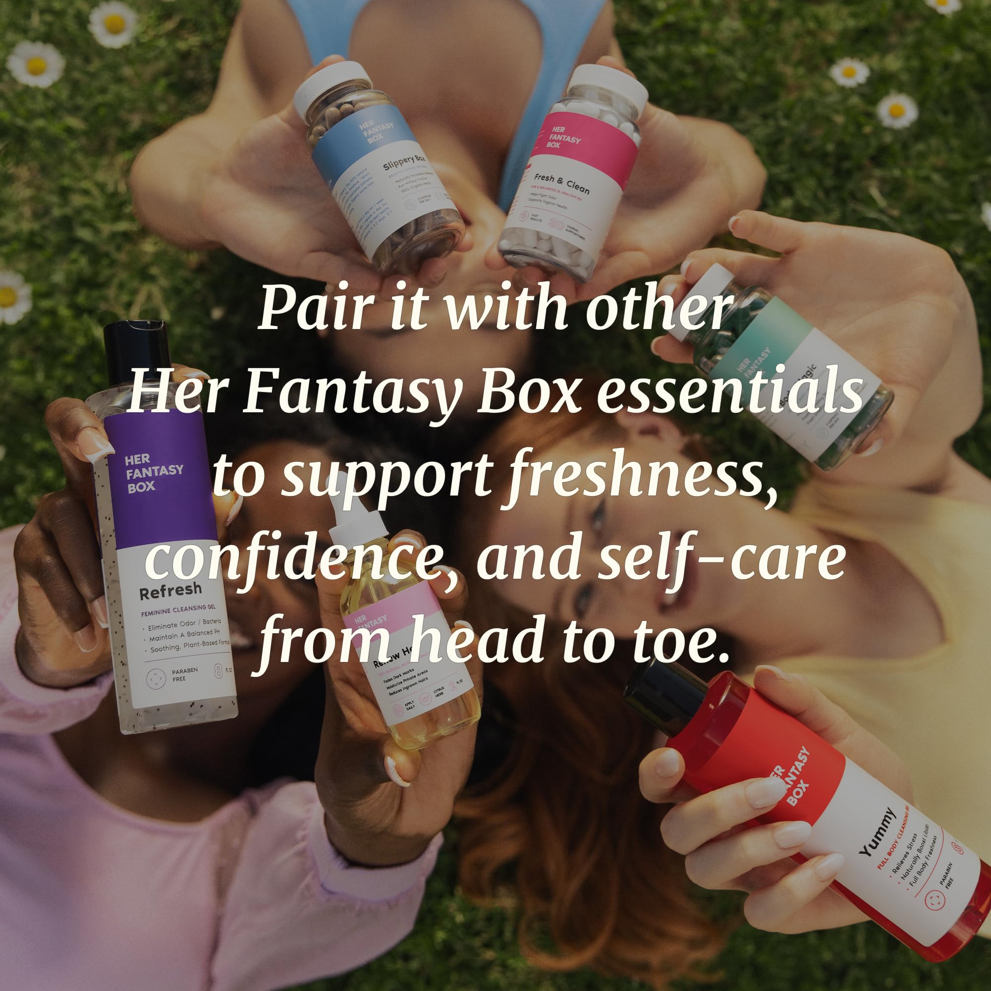 Her Fantasy Box Renew Her | Natural Rejuvenating Yoni Oil for Dark Spots, Ingrown Hair, and Skin Brightening - Nourishing, Moisturizing Formula for All Skin Types