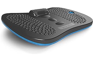 SerenelifeHome Wobbly Wooden Anti Fatigue Mat - Ergonomic Natural Hardwood Wobble Balance Board with Ergonomic Design Comfort Floor Mat for Standing Desks,Fitness Workout, and Stress Relief - SLBALBRD