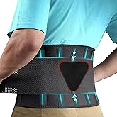FEATOL Back Brace Support Belt-Lumbar Support Back Brace for Back Pain, Sciatica, Scoliosis, Herniated Disc Adjustable Suppor