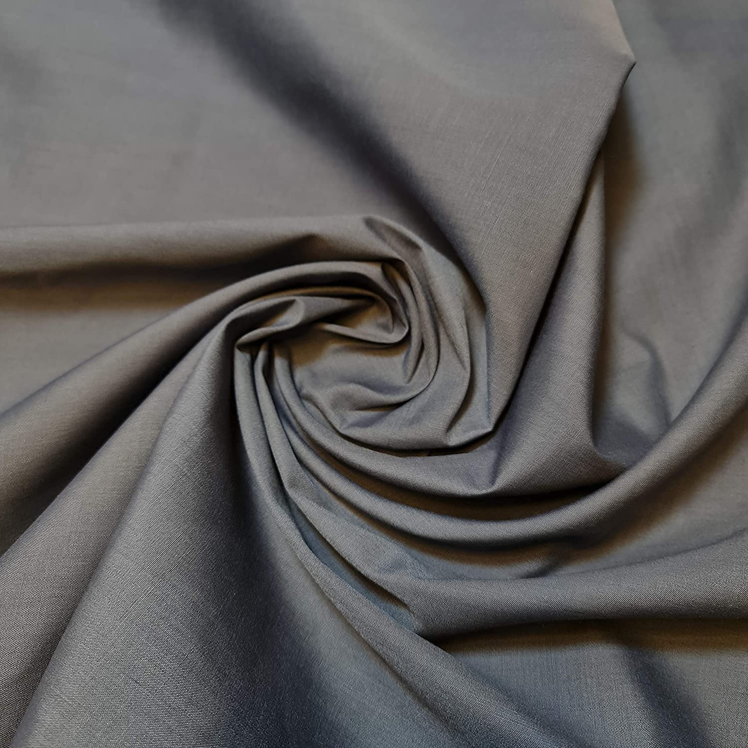 Textile Station Plain/Solid Dyed Polyester Polycotton Dress Craft Fabric Material 44" - 112 cm Wide Sold As 1 Meter Pre - Cut Lengths (Available in 42 Colours) (Marl Grey, 2 Meter)