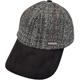 Fits Y'all Wool Tweed Houndstooth Baseball Cap with Suede Brim: Adjustable Relaxed Fit for Men, Women, and Unisex