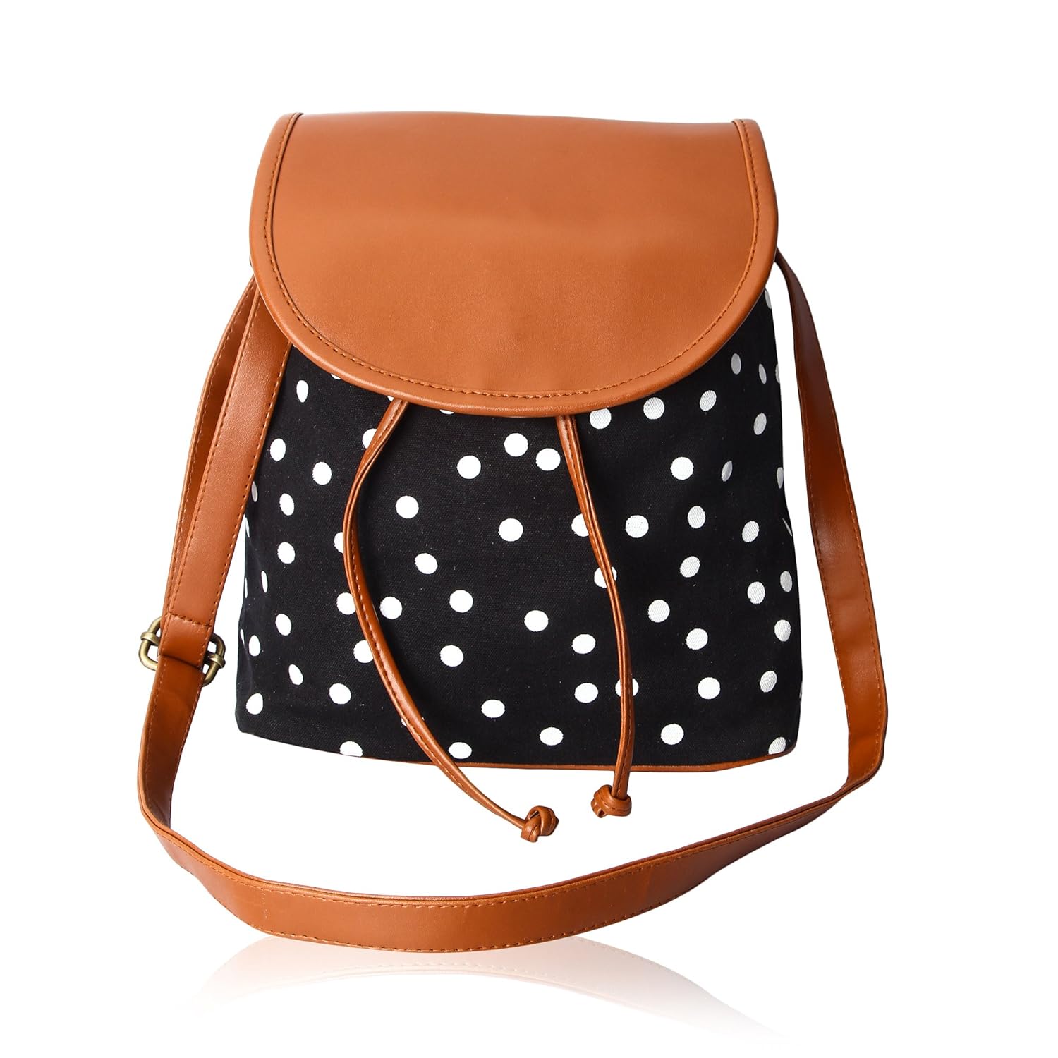 kleio polka dots canvas slingbag for girls / women