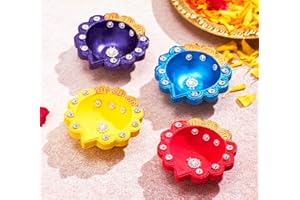 Indotribe 12 Pcs 2 Inch Diyas for Pooja Clay Diya for Diwali Decorations for Home Return Gifts for Housewarming Indian Diyas for Decoration House Warming Decoration Indian Terracotta Diya for Pooja