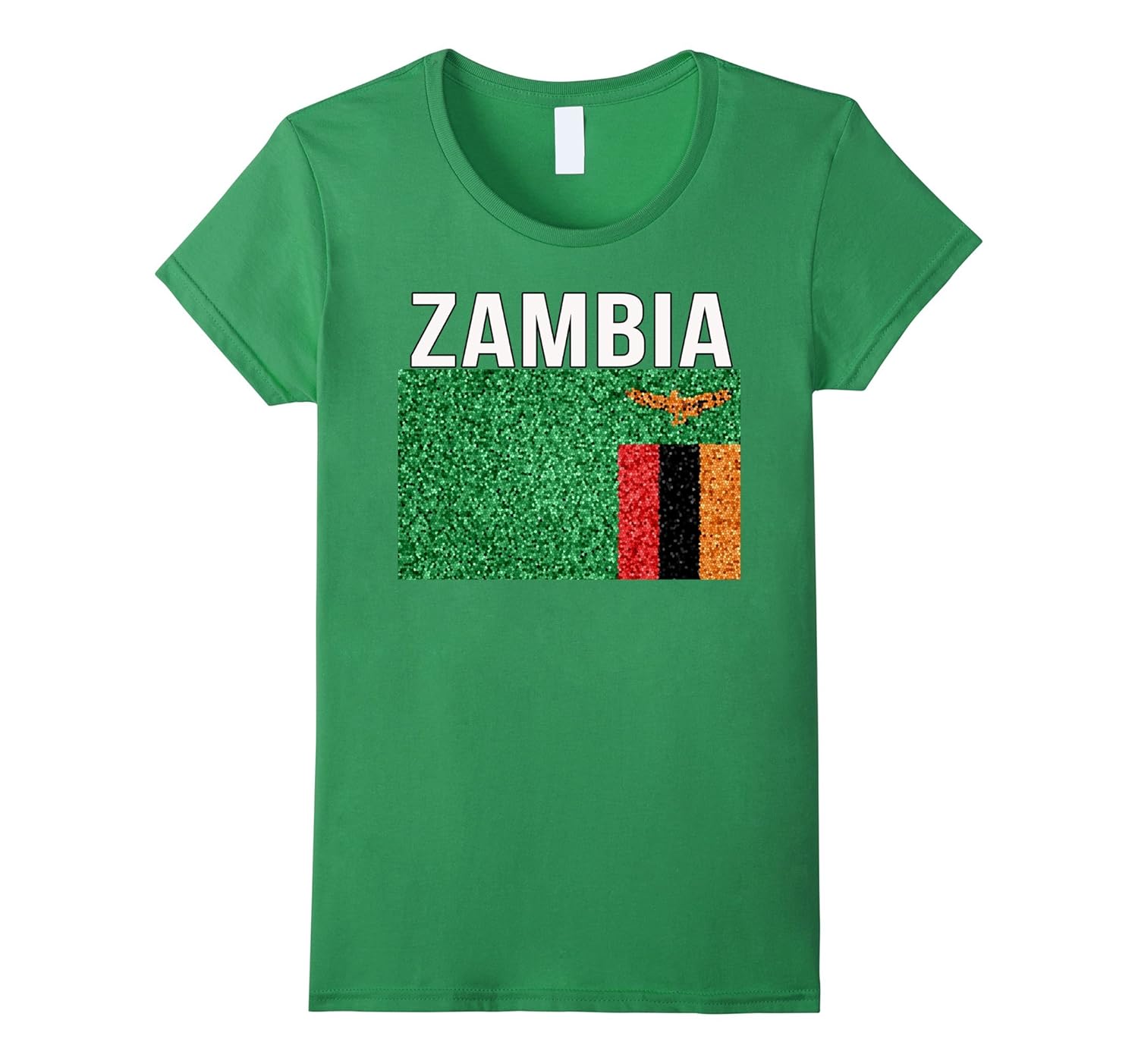 Zambia Tee New Artistic Expat Flag Tshirt4LVS 4loveshirt