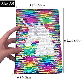 GINMLYDA Reversible Sequin Secret Diary Unicorn Kids Notebook 8.5x5.5 160 Pages view 8