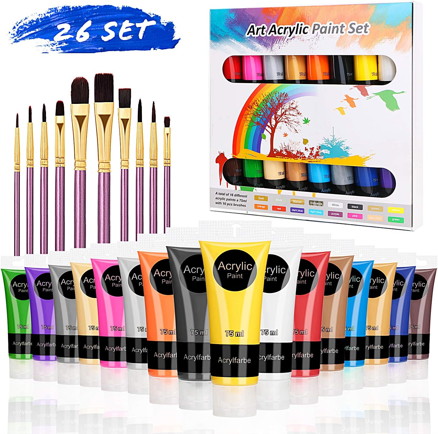 set di pennelli da colorare