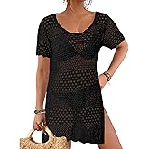Bsubseach Bathing Suit Cover Up for Women Hollow Out Crochet Coverups Beach Dress 2026 Vacation Outfits