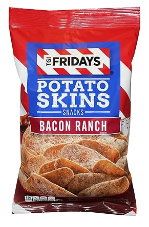 Amazon Com Tgi Fridays Potato Skins Snack Chips 5 5 Oz Bags Bacon Ranch 4 Bags
