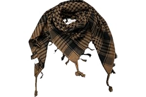 Elu Shemagh Scarf Men - Women /100% Cotton Military Shemagh Keffiyeh Scarf Arafat Tactical Desert Rave Bandana Head Wrap