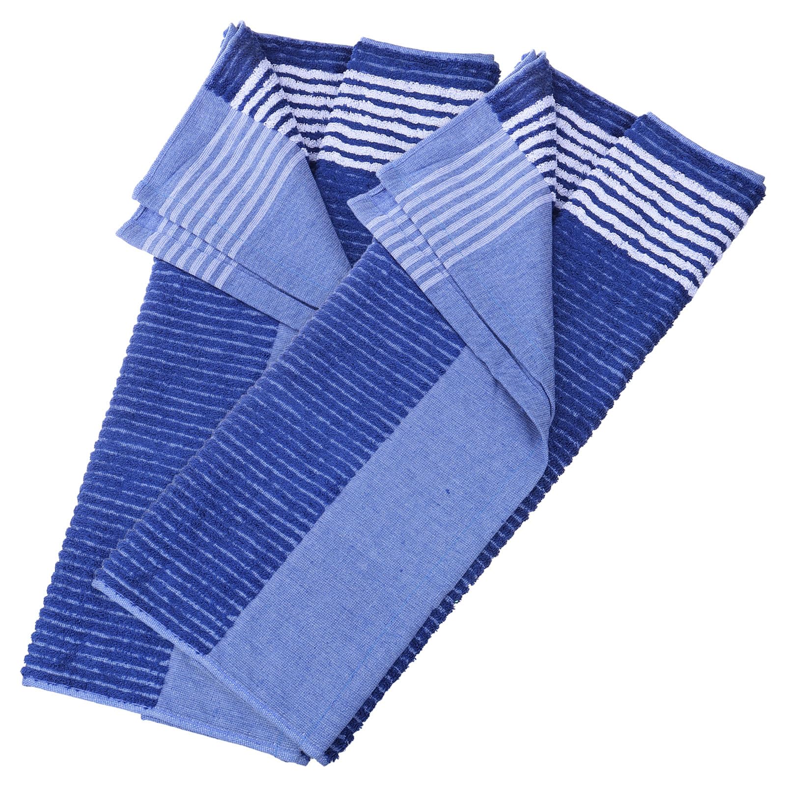 PATIKIL Large Caddy Towel 22" x 44", 2 Pcs Caddie Style Golf Towels Cotton Camping Towels for Golf Bags Golfers Tour Player Club, Blue-White