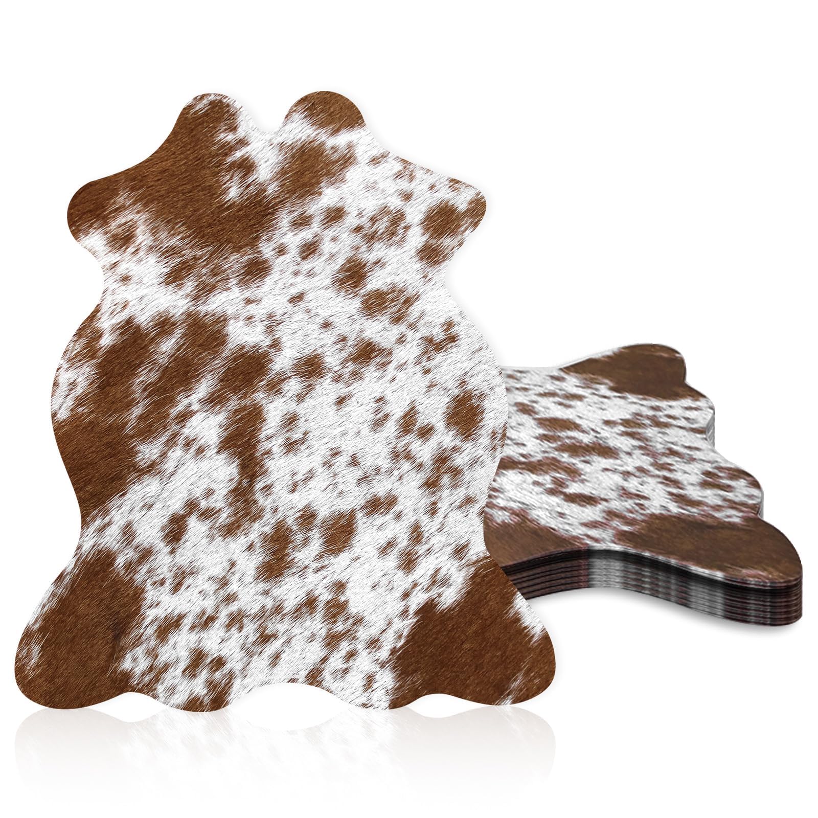 Photo 1 of HOMORE Cowhide Rug, 1x4 Rug Small Cow Print Rug for Bedroom Faux Cow Hide Animal Print Carpet for Living Room Office Table Western Decor, Khaki Brown