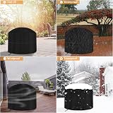 Dokon Large Fire Pit Cover Waterproof Round Ø80x50cm Black view 3
