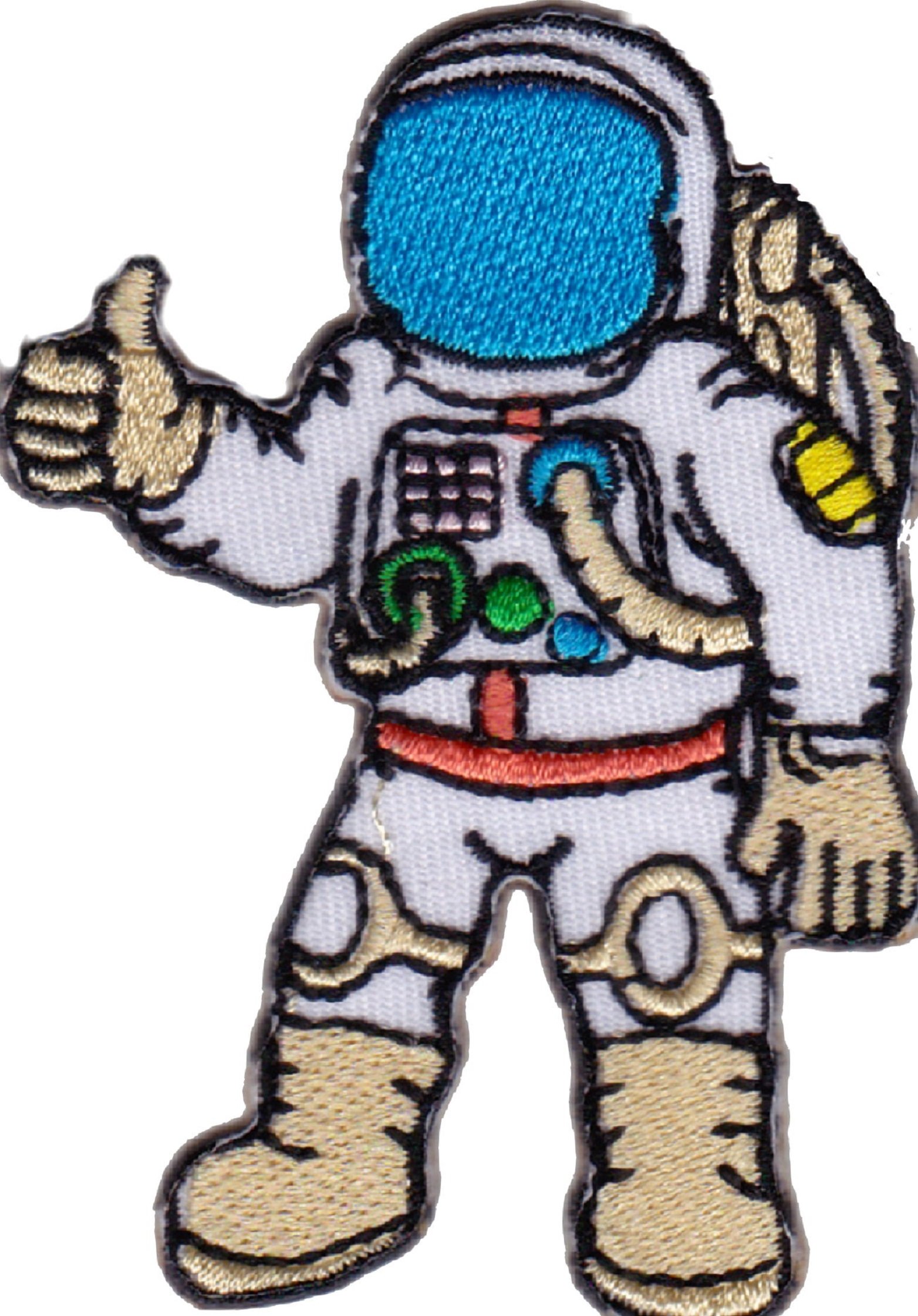 Astronaut cosmonaut spaceman retro embroidered applique iron-on patch new S-1316