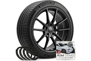 RT Rim Protectors 3/8 Inch Wide Wheel Protection | Curb Rash Savers | Set of 4 | Durable Rim Guards | Easy to Install Univers