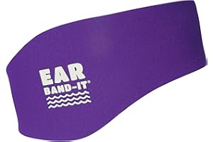 Earvolution Ear Band-It Original Swimming Headband for Kids/Adults - Invented by Ear, Nose, and Throat Doctor- Durable Neoprene Maximizes Protection - Putty Buddies Sold Separately - Purple - Medium