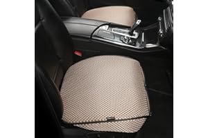 Auto Newer Breathable Universal Four Seasons Car Seat Covers, Luxury Car Seat Cushion，Protectors for Front Seat Bottoms,Compatible with 95% Vehicles， Fit for Cars Truck SUV (Gold Beige,2PCS)