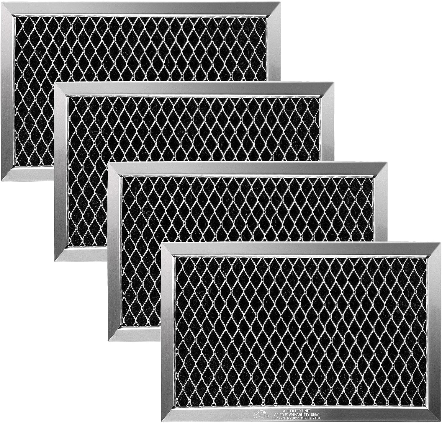 (4 Pack) JX81J WB02X11124 Microwave Recirculating Charcoal Filter Compatible with GE Microwave Oven Replace Filters WB2X11124, AP3791810 by Fetechmate: Home Improvement