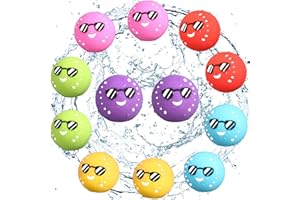 RYTOPT 12Pcs Water Balloons, Latex-Free Silicone Water Balls Quick Fill, 2024 New Outdoor Summer Beach Pool Party Toys Water Balloons for Kids Adults