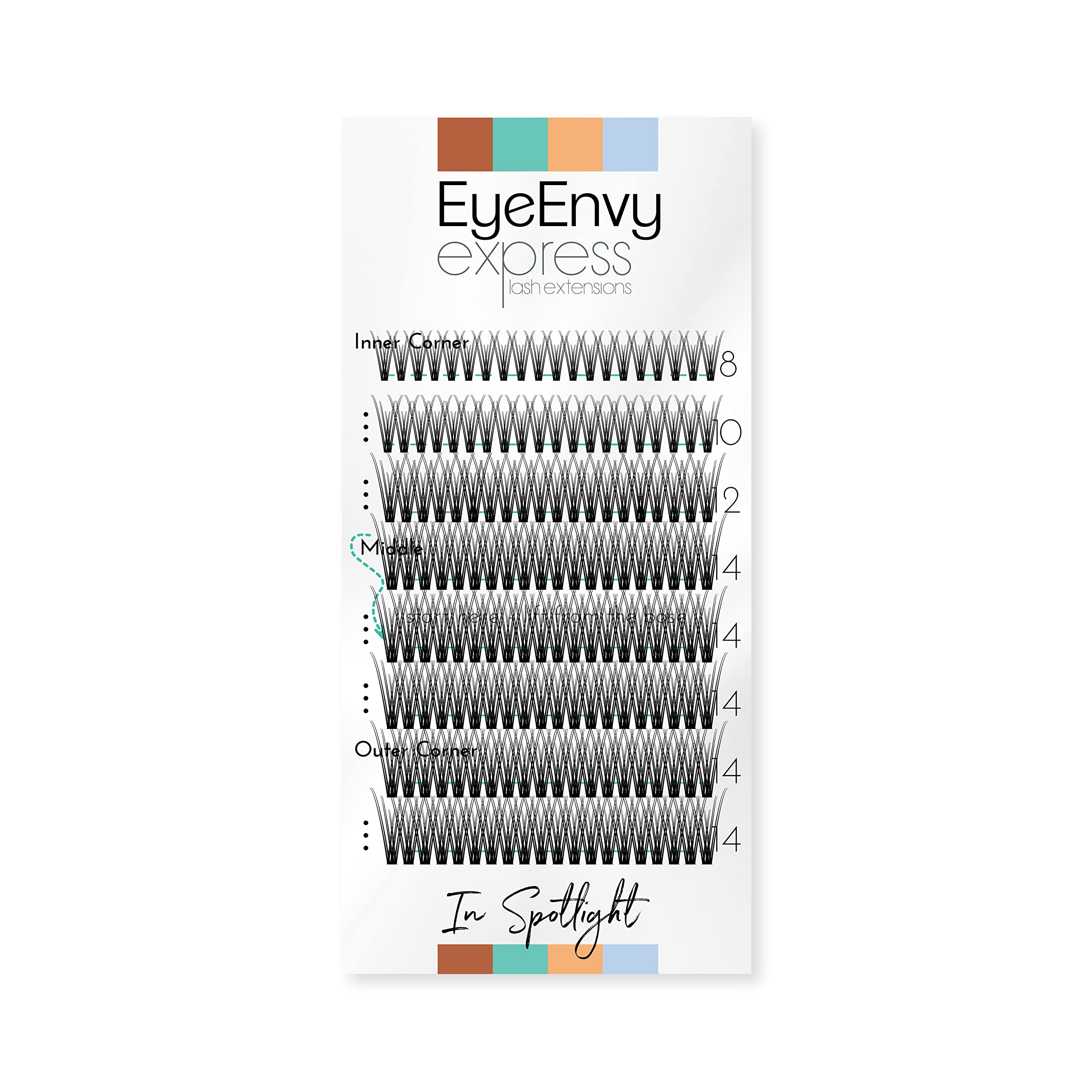 EyeEnvy Express Lash Extensions 'POP Like a Pro' In Spotlight Individual Faux Mink Cluster Lashes Thick Eyelash Clusters Mixed Length (SIGNATURE LOOK)