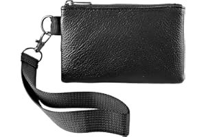 GEEHUA Mini Change Wallet Leather Wallet Coin Purse with Zipper Portable Coin Purse PU Lychee Pattern Change Purse for Women Men