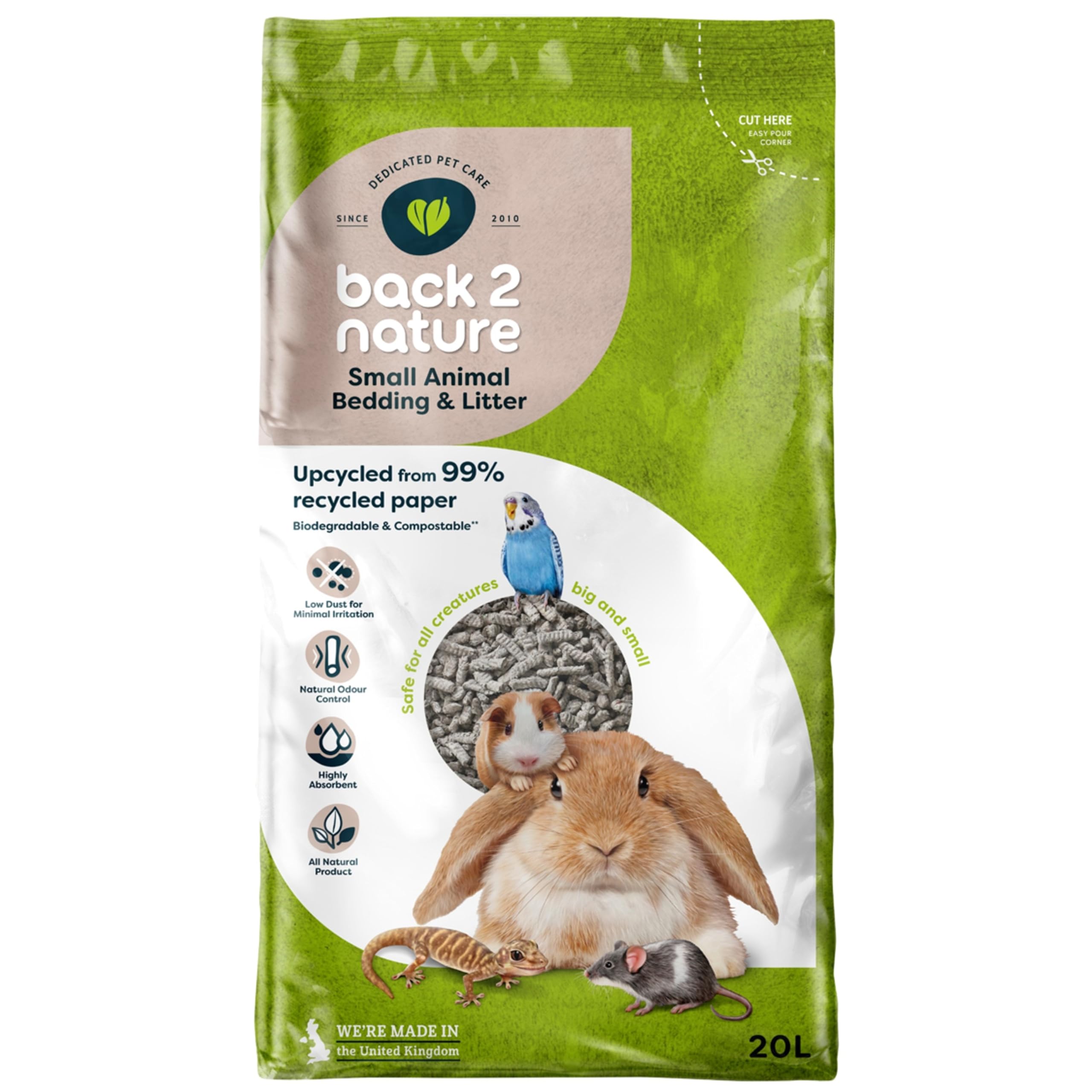 back-2-nature Small Animal Bedding and Litter 20L