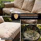 Dokon Garden Furniture Cushion Storage Bag Waterproof 175x55x75cm Black view 3