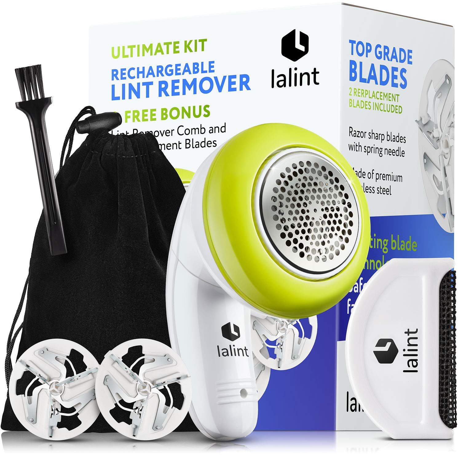 Electric Lint Remover Clothes Shaver Rechargeable Cordless Large
