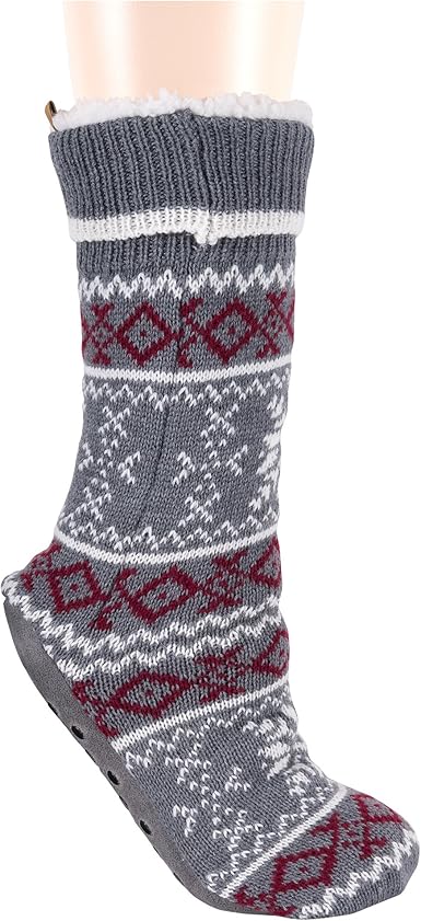 womens grey slipper socks