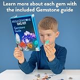 Science Kidz Mega Gemstone Dig Kit - 20 Real Gems & Crystals - Excavation Set view 2