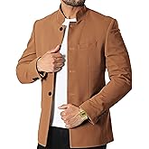 THWEI Mens Casual Suit Blazer Jackets Stand Collar Business Sport Coats