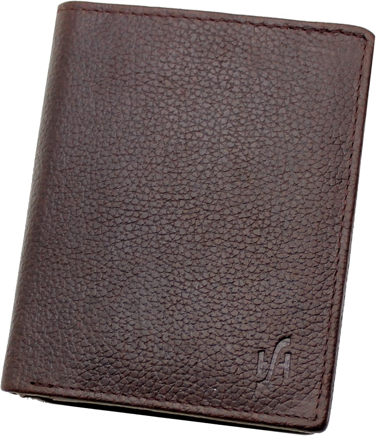 STARHIDE Passcase Genuine Leather Handmade Wallet for Men Bifold Style Coin Wallet with 2 ID Holder 1105 Brown
