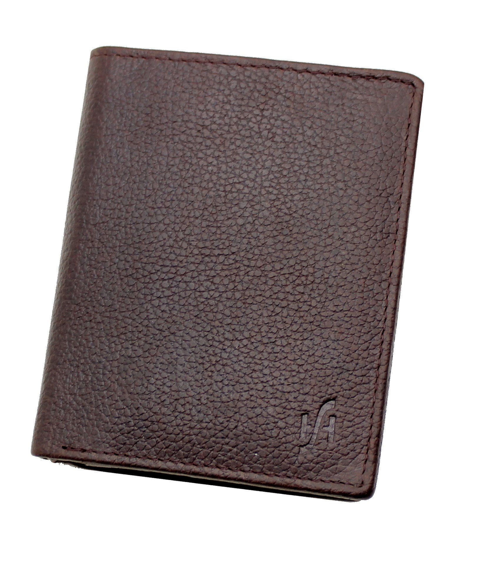 STARHIDE Passcase Genuine Leather Handmade Wallet for Men Bifold Style Coin Wallet with 2 ID Holder 1105 Brown