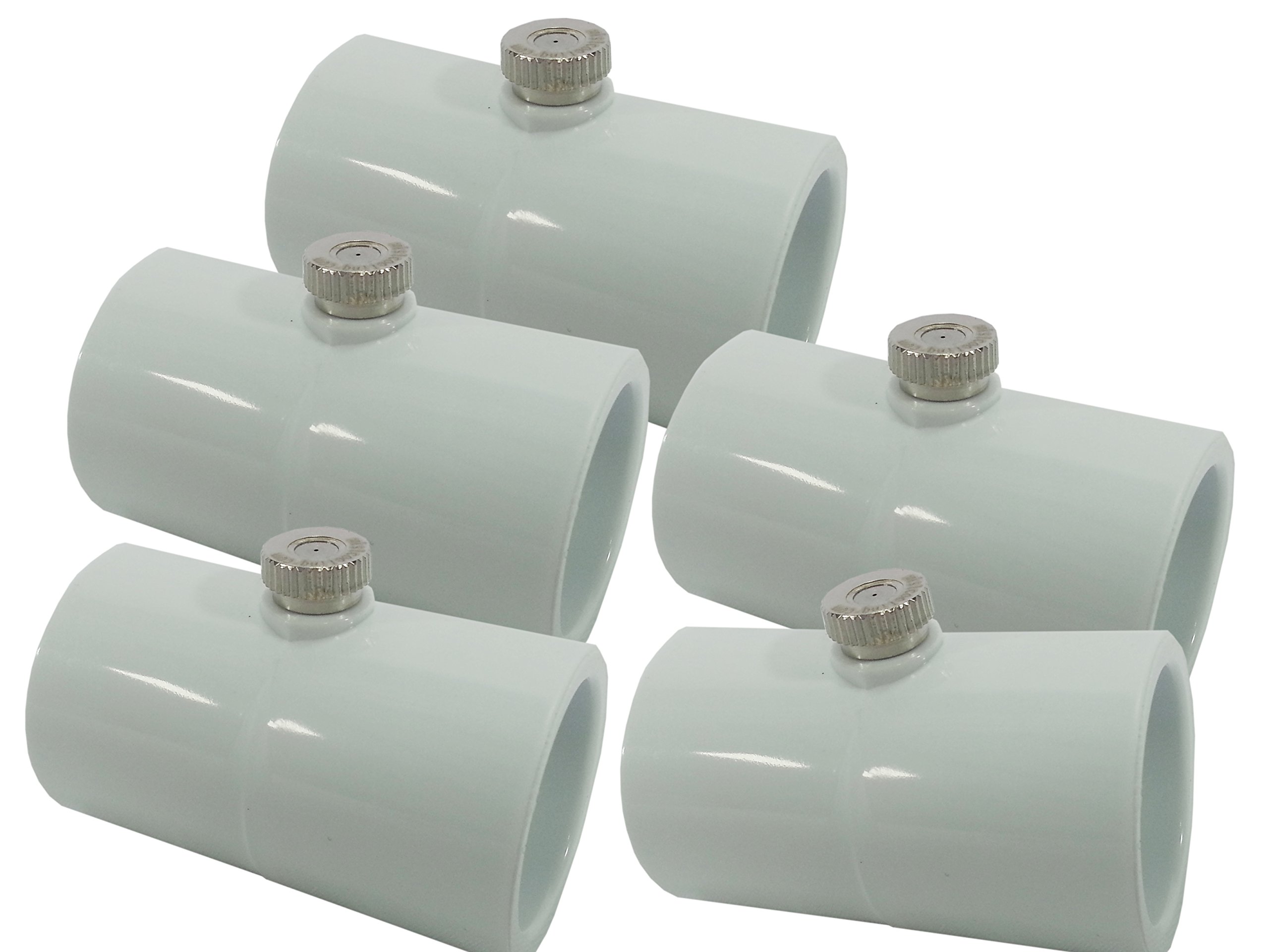 mistcooling PVC Misting Tee with Nozzles (5 Pack) 1/2 Inch Pre