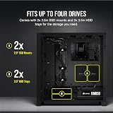 Corsair 4000D Airflow Mid-Tower Case Teak Front Panel Black view 6