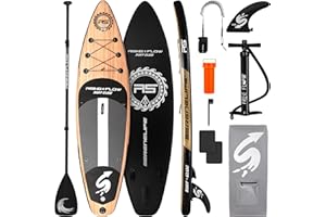 SereneLife Inflatable Stand Up Paddle Board with Premium SUP Accessories – Wide Stable Design with Non-Slip EVA Deck Pad for Adults and Youth of All Skill Levels, 350 lbs Capacity