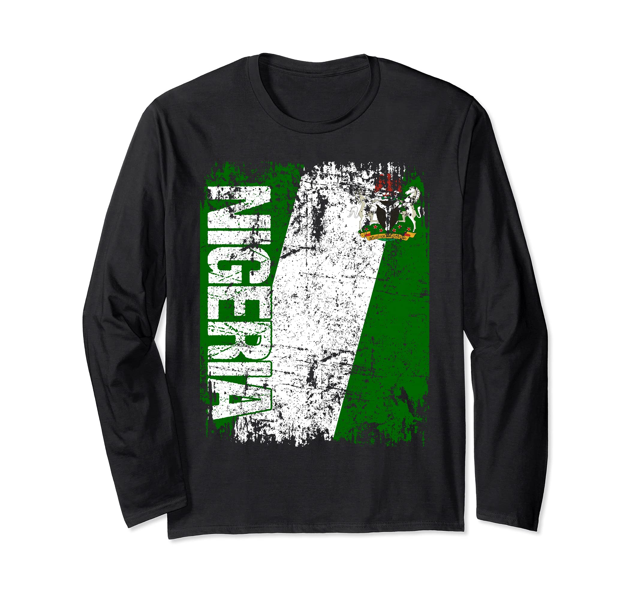 NIGERIA Flag Vintage Distressed NIGERIA Long Sleeve T-Shirt