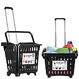 dbest products GoCart, Black Grocery Cart Shopping