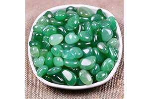 SigMntun Polished Green Aventurine Crystal Chips - 10 oz (283g) Tumbled Stone Chips Crushed Sea Glass Stones Healing Reiki Crystal Jewelry Making Home Decoration