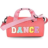 Dance Ballet Bag for Girls Sport Gym Duffle Bags Overnight Travel Bags Fun Dance Workout Duffel Bag Toddler Cute Bag for Dancers, Girls, Teens, Student Athletes