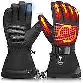Rechargeable Heated Gloves for Men Women, 7.4V Electric Thermal Gloves,Winter Waterproof & Windproof Ski Glove for Outdoor Motorcycle Riding Hunting Fishing