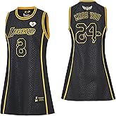 24 Womens Legend Basketball Shirt,Miss You Snakeskin Hip Hop Sport Sleeveless Dress