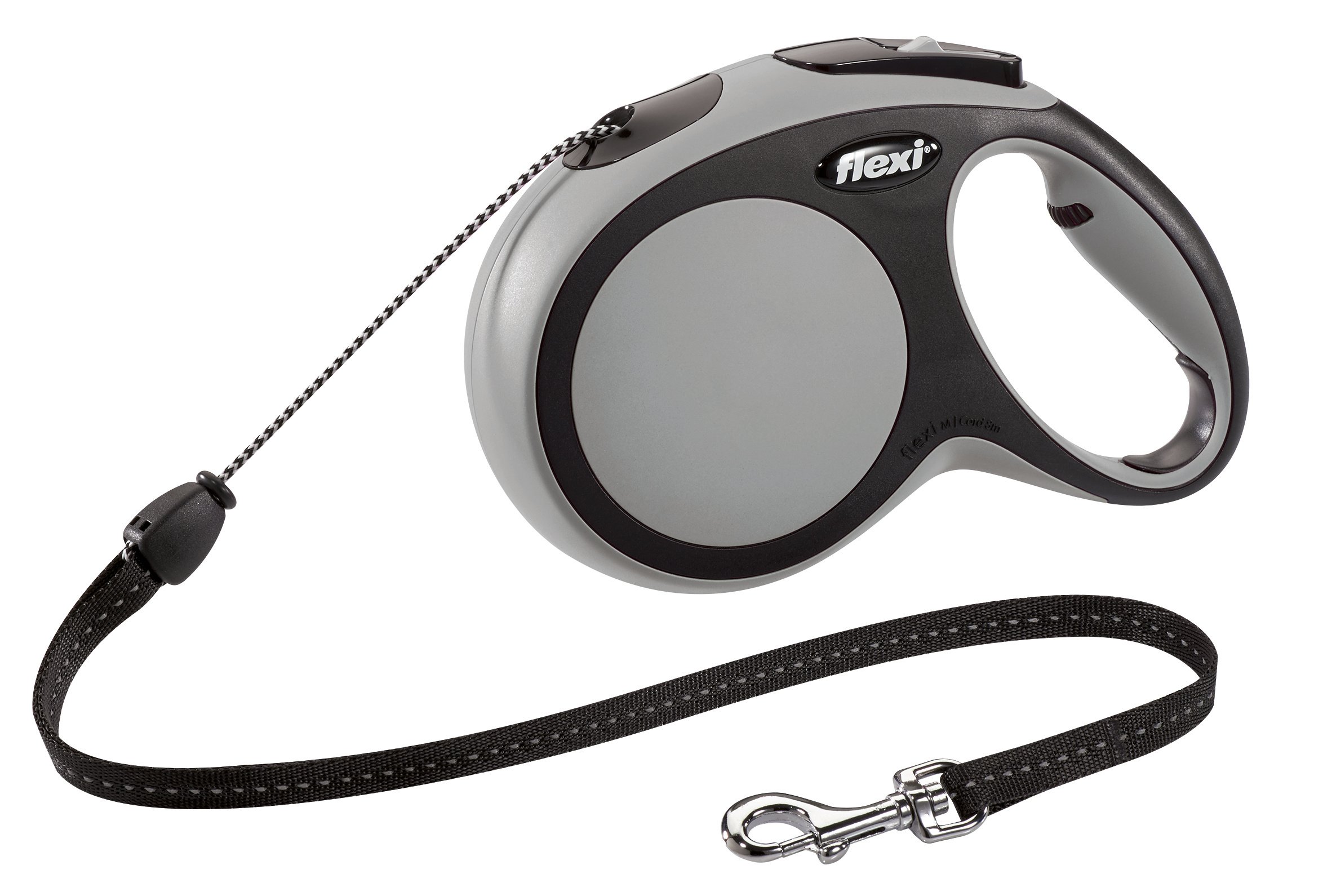 flexi New Comfort Retractable Cord Lead, Medium, 8 m, Grey โ image 1