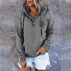 JJHAEVDY Womens Puppy Paw Prints Casual Hoodie