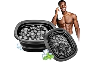 Face Bowl for Ice - Ice Face Plunge Bowl Collapsible Silicone Facial Tub for Cold Water Therapy, Large Portable Bath Basin fo