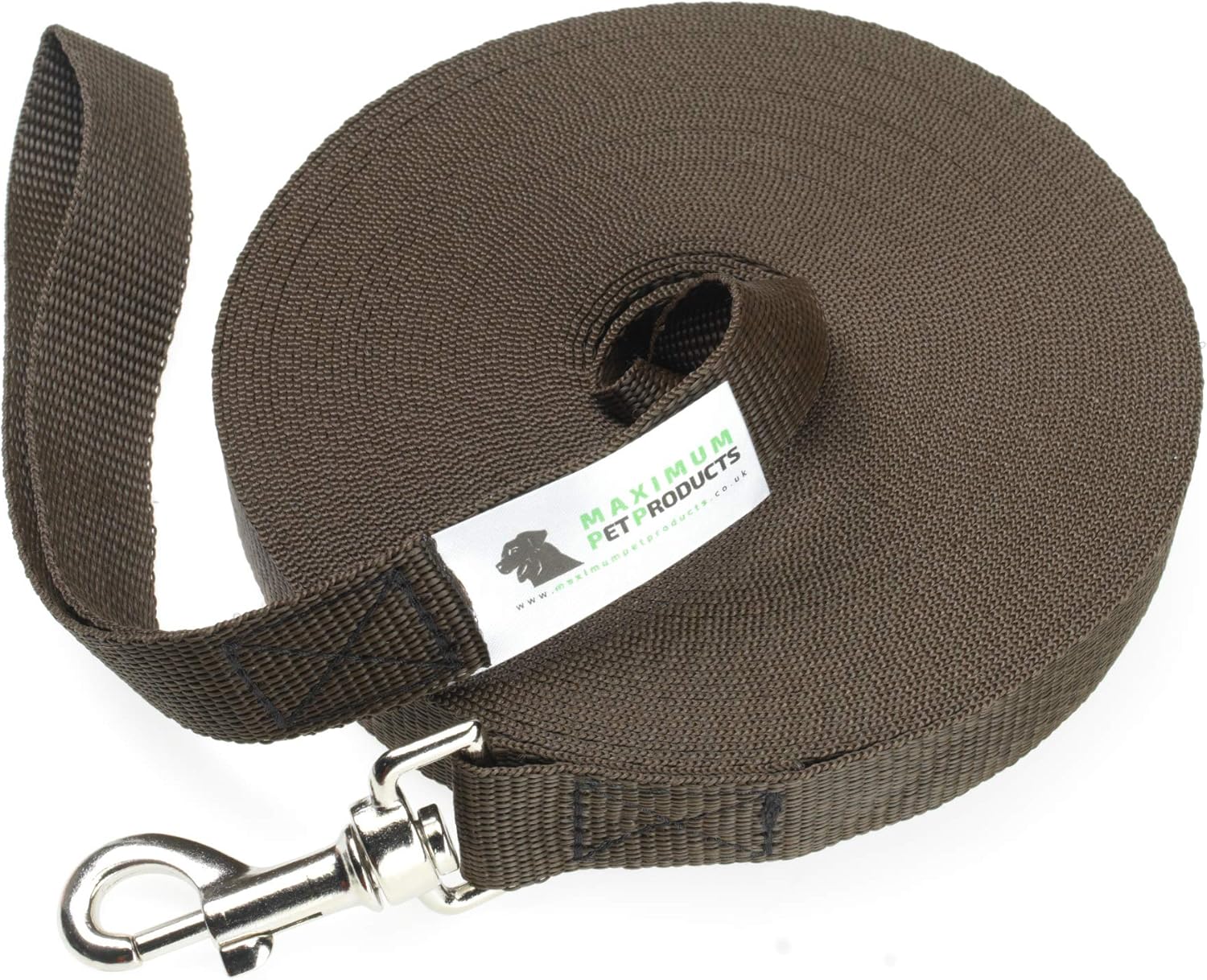 Maximum Pet Products Brown Dog Training Lead 50ft/15m