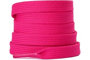 Olukssck 2 Pairs Flat Shoe Laces for Sneakers, 5/16'' Athletic Shoelaces