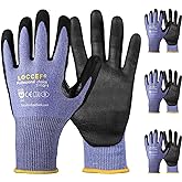 LOCCEF Level 5/A4 Cut Resistant Work Gloves, Touchscreen