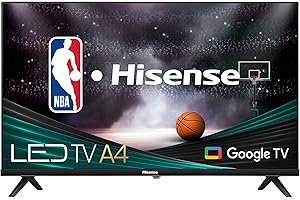 Hisense 32A4H - 32 inch Smart 1080P Full HD Android TV with DTS Virtual X, Game & Sports Modes, Chromecast Built-in, Alexa Co